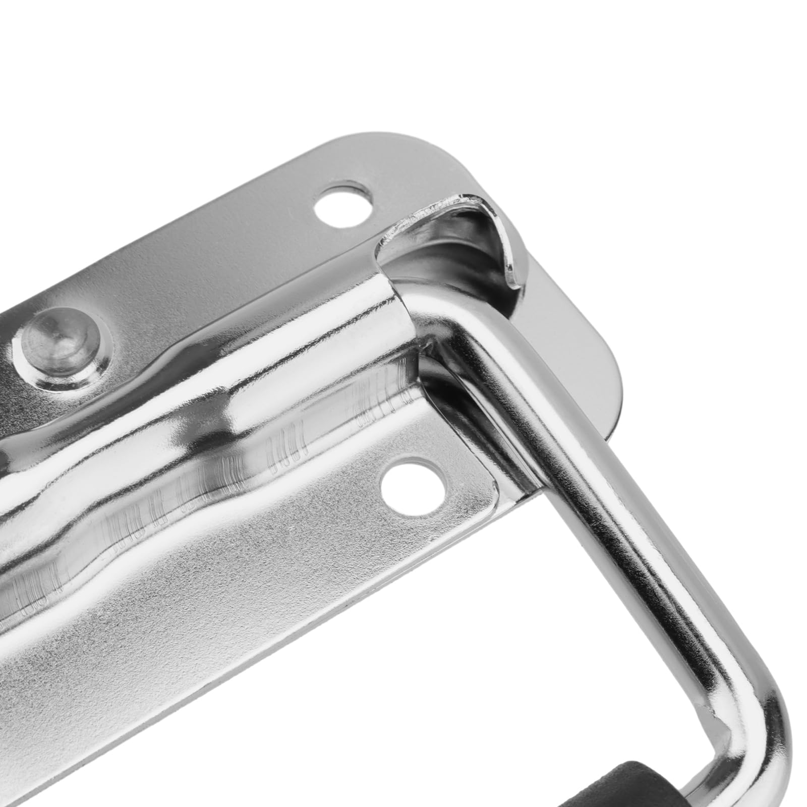 Caisse Militaire Supaway 4pcs Poignée De Boîte à Outils Poignées De Caisse Pliantes En Fer Poignée Pliante à Ressort Avec Poignée En Caoutchouc,110mm Poignée Manivelle Volet Roulant