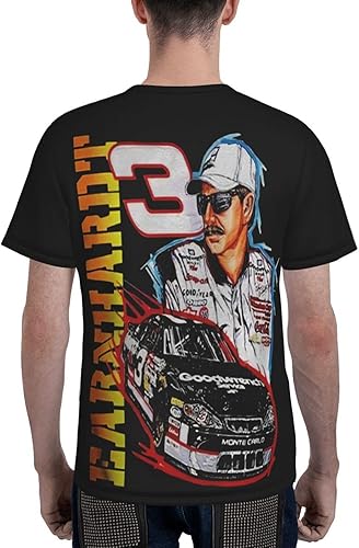 Miniatura 7 de Camiseta de manga de algodón con cuello redondo para hombre, camisetas gráficas clásicas, color negro