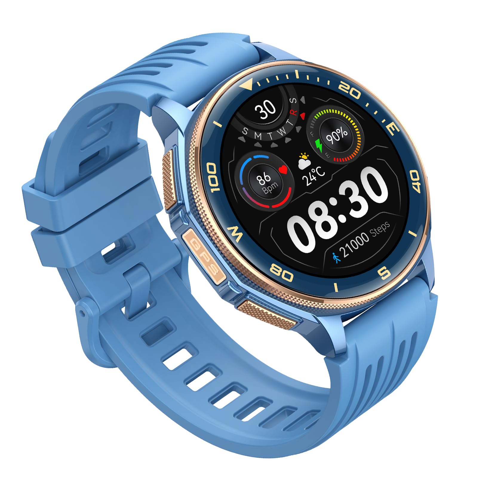 Matybobe Montre Connectée de Sport en Plein Air, 1,43 Pouces, Protection