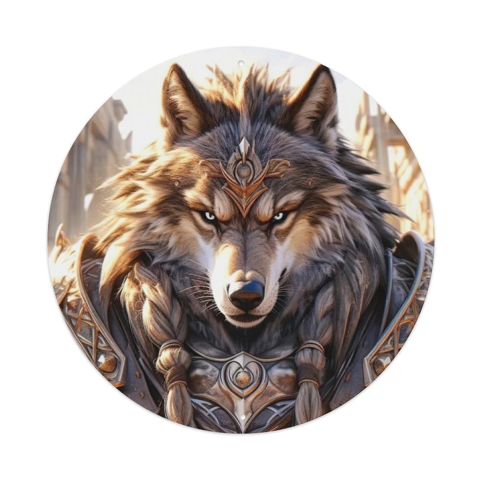 Animal Artwork Fierce Werewolves Metal Tin Sign