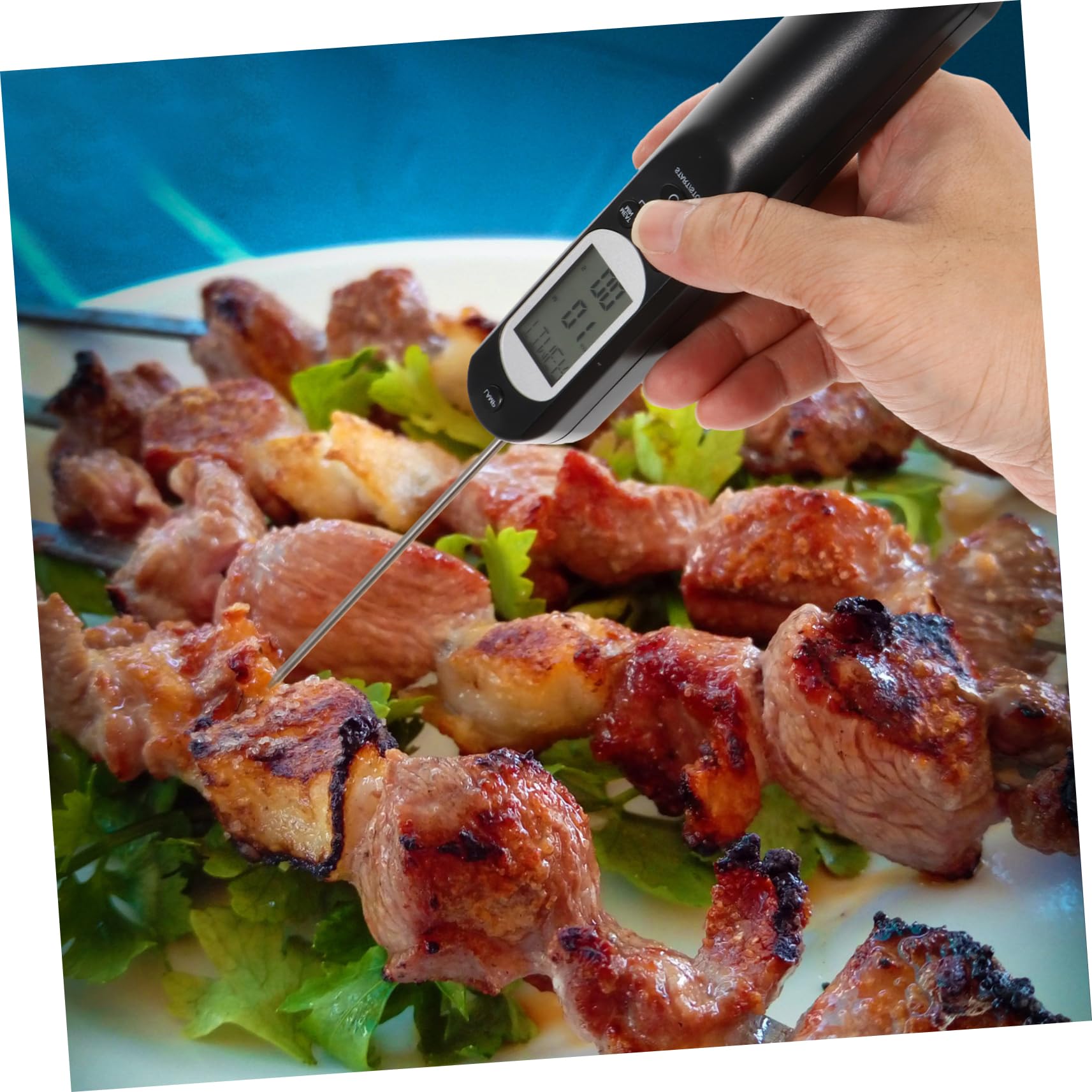 MAGICLULU 2sets Termometro Digitale Per Con Ricarica Usb Misuratore Di Temperatura Per Cucina e Barbecue Lettura Istantanea e Allerta Sonora Strumento Pratico Per Pollame Manzo e Suino