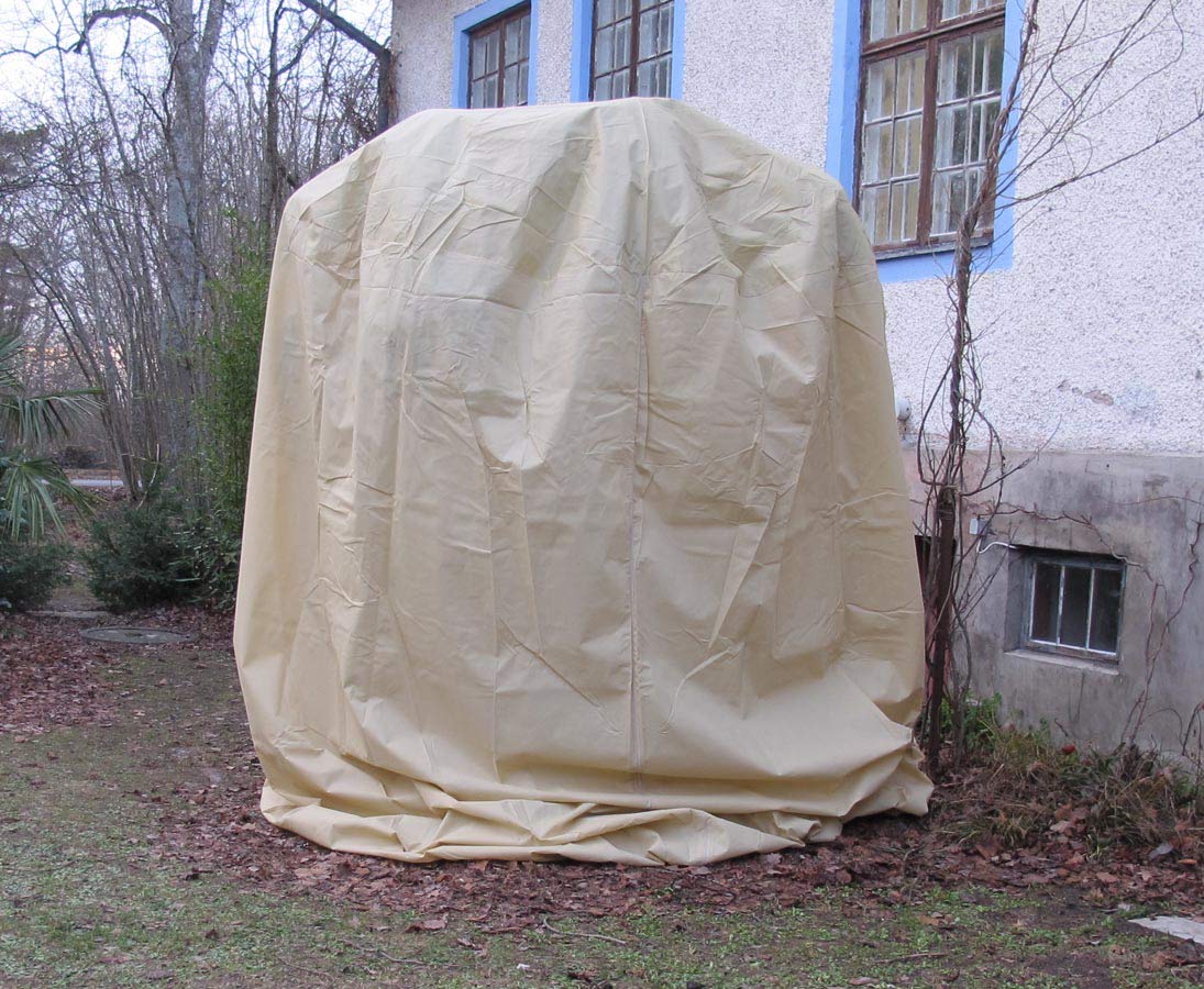 wintrs chutz Telo XXL, pianta in tessuto non tessuto per Palme e alberi, H: 350 X B: 250 cm, Beige colorato con reissvrschluss – Protezione invernale cappe Pianta protezione guscio per piante
