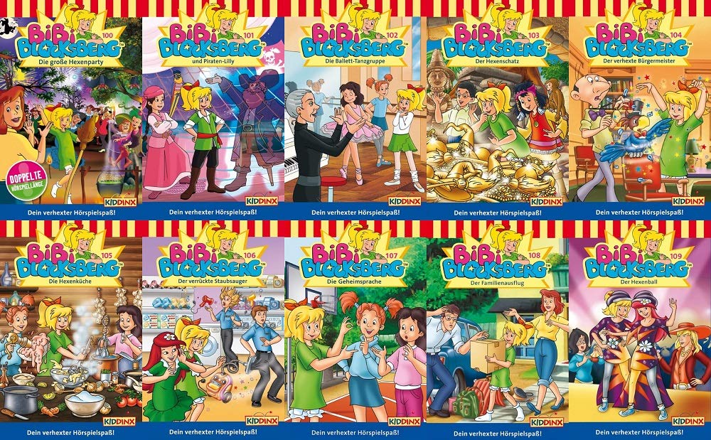 Bibi Blocksberg Hörspiel MC 100 - 109 10 x MCs 100er 101 102 103 104 105 106 107 108 109 Kassette Kiddinx [Musikkassette]