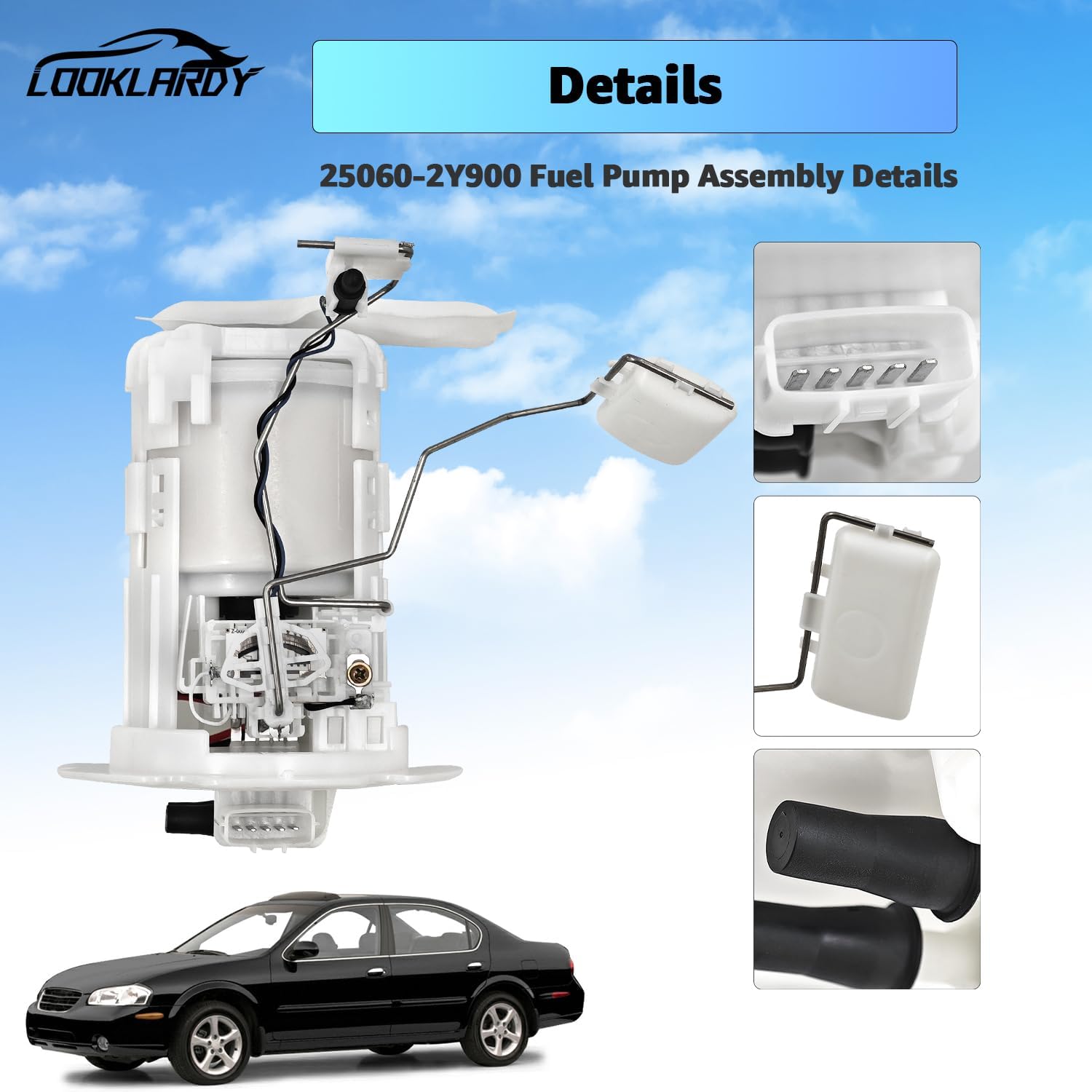 25060-2Y900 Fuel Pump Assembly Compatible with Nissan Maxima GLE GXE SE 3.0L 2000-2001 Replace 250602Y900