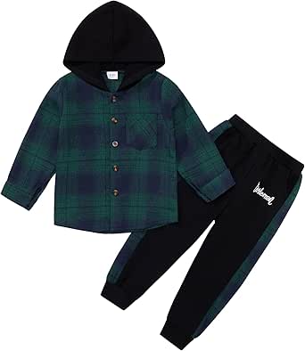 ESHOO Girls Fall Outfits 2 Piece Kids Velour Tracksuit Ruffle Long Sleeve Sweatshirt Sweatpants Cute Clothing Sets 2-10Y