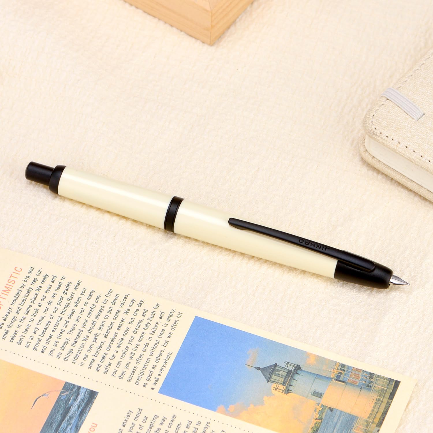 Amazon | (ジンハオ) Jinhao 20プレス万年筆 アイボリーホワイト