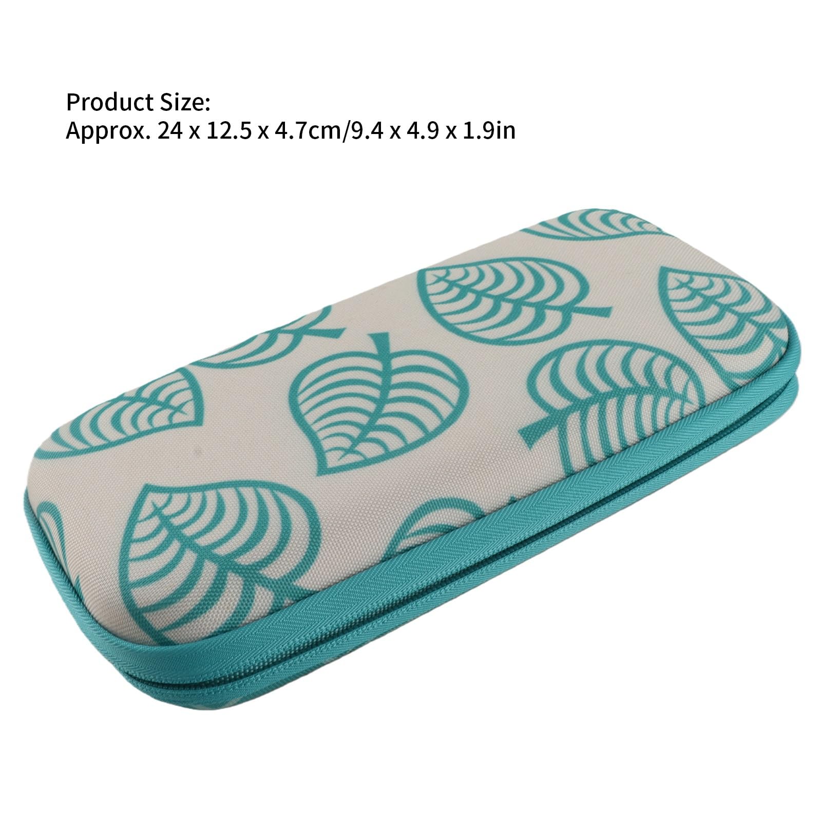 PUSOKEI Bolsa Protectora de Almacenamiento para Consola de Juegos, Funda Protectora Estuche de Almacenamiento para Animal Crossing ing Verde + White