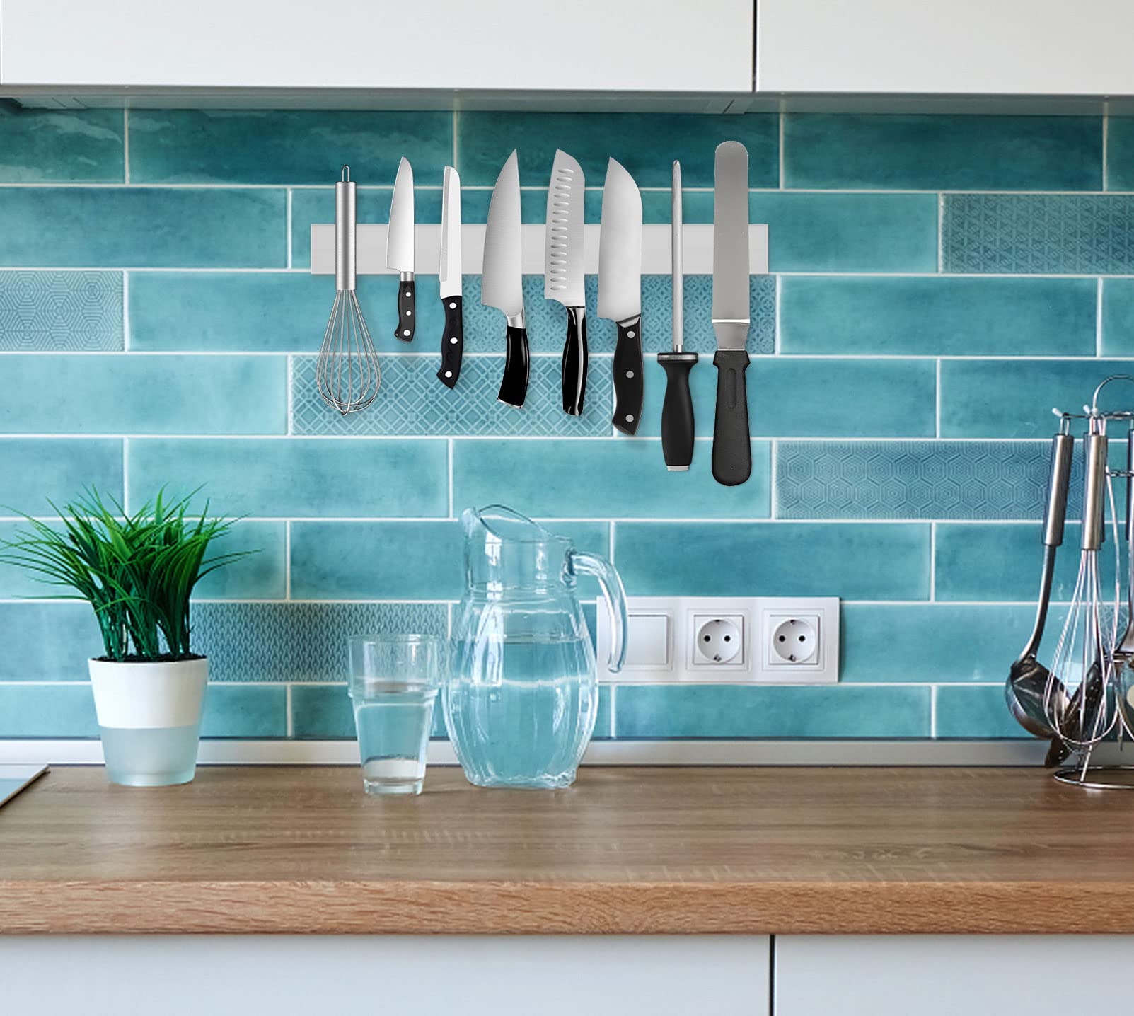 Knife Holder for Wall, Ouddy 16 Inch Stainless Steel