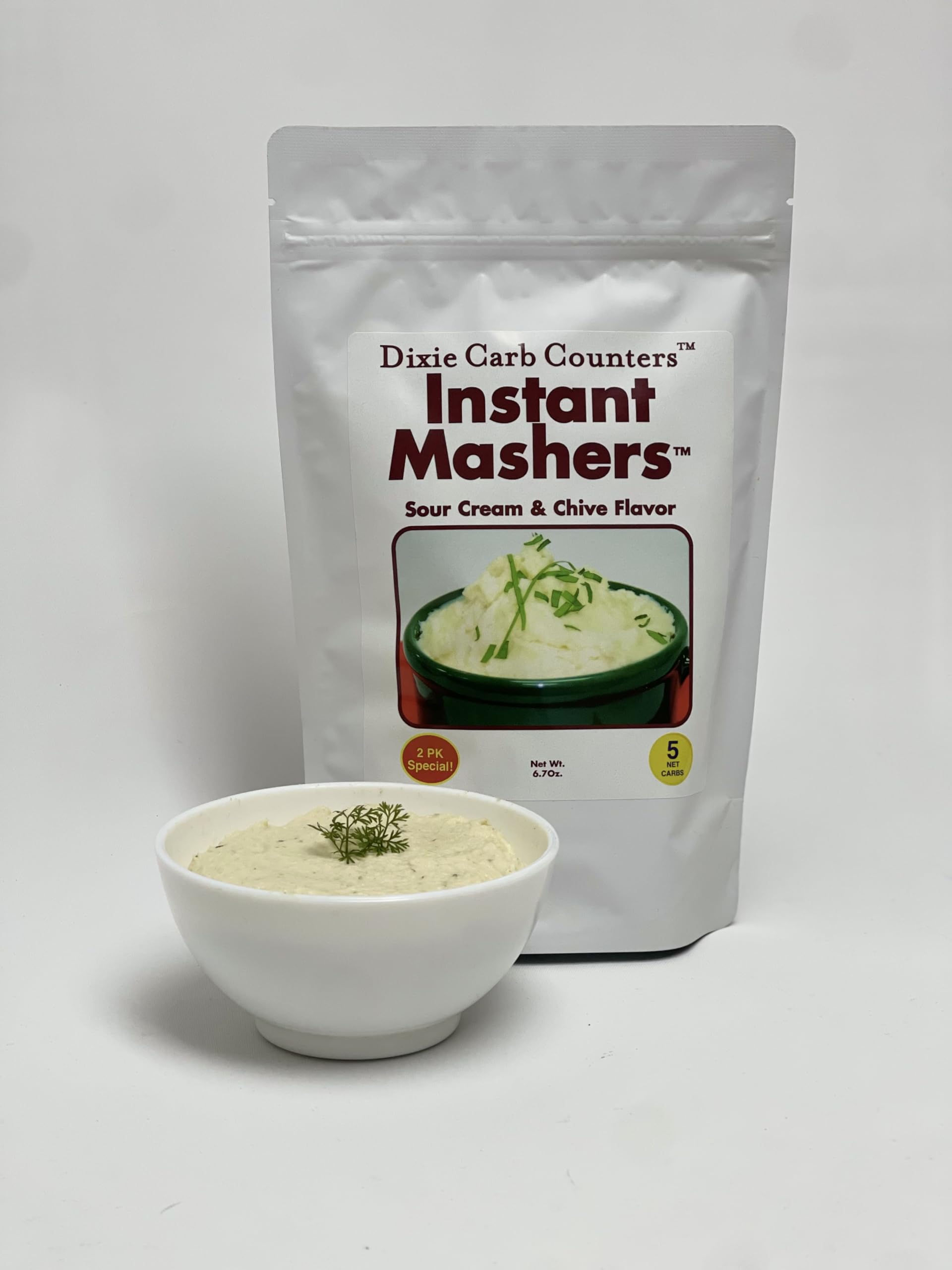 Dixie Carb Counters Sour Cream and Onion Instant Mashers - Low Carb Potatoes Substitute