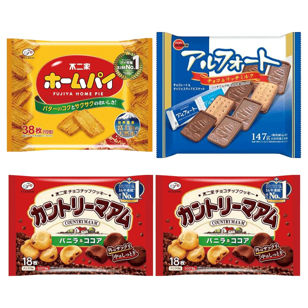 Amazon.co.jp: 不二家 カントリーマアム18枚 不二家ホームパイ40枚