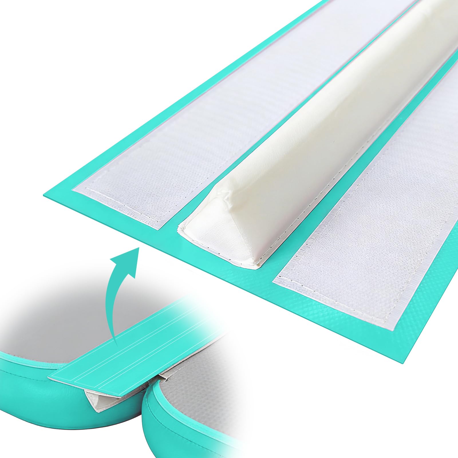 FARYODI Air Track Verbindungsband 100 x 80 cm, Wiederverschließbare Connector Tape für Aufblasbare Tumbling Gymnastik, Yoga, Camping Trainingsmatten