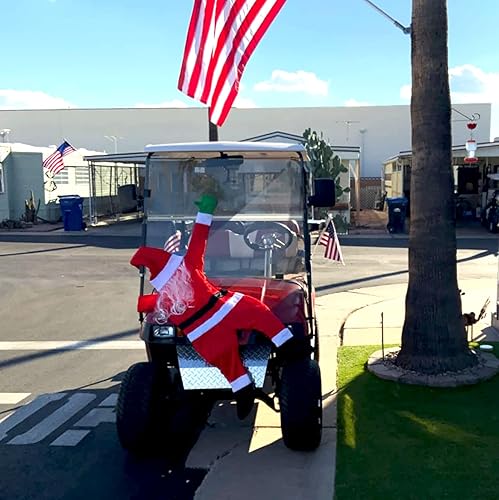 Miniatura 6 de Papá Noel colgante de Navidad de 5.6 pies, decoración al aire libre, Papá Noel de escalada grande, Navidad para techo exterior, ventana, balcón,