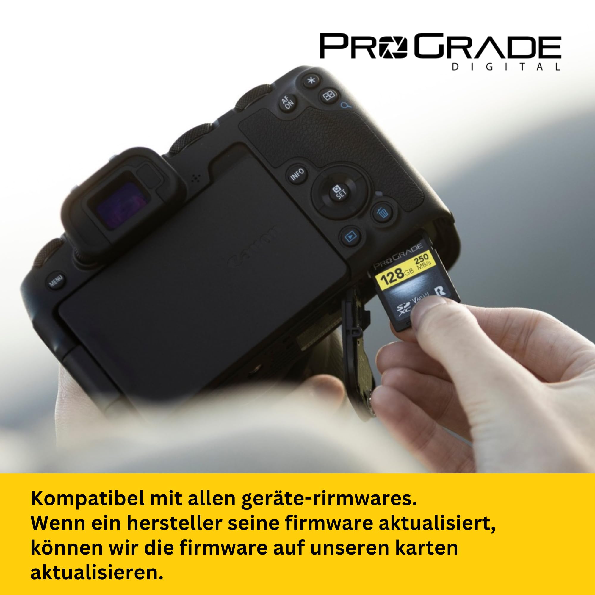 SD UHS-II 128 GB Karte V60 - Schreibgeschwindigkeit bis zu 130MB/s und Lesegeschwindigkeit von 250MB/s | Für professionelle Filmemacher, Fotografen und Kuratoren von Inhalten - von Prograde Digital