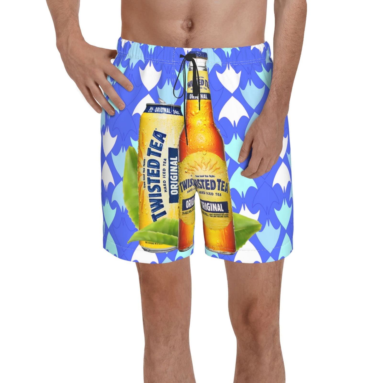 T-Wisted T-Ea Mens Swim Trunks Casual Beach Shorts Quick Dry Summer Boardshorts with Pockets Surf Short Board X-Large