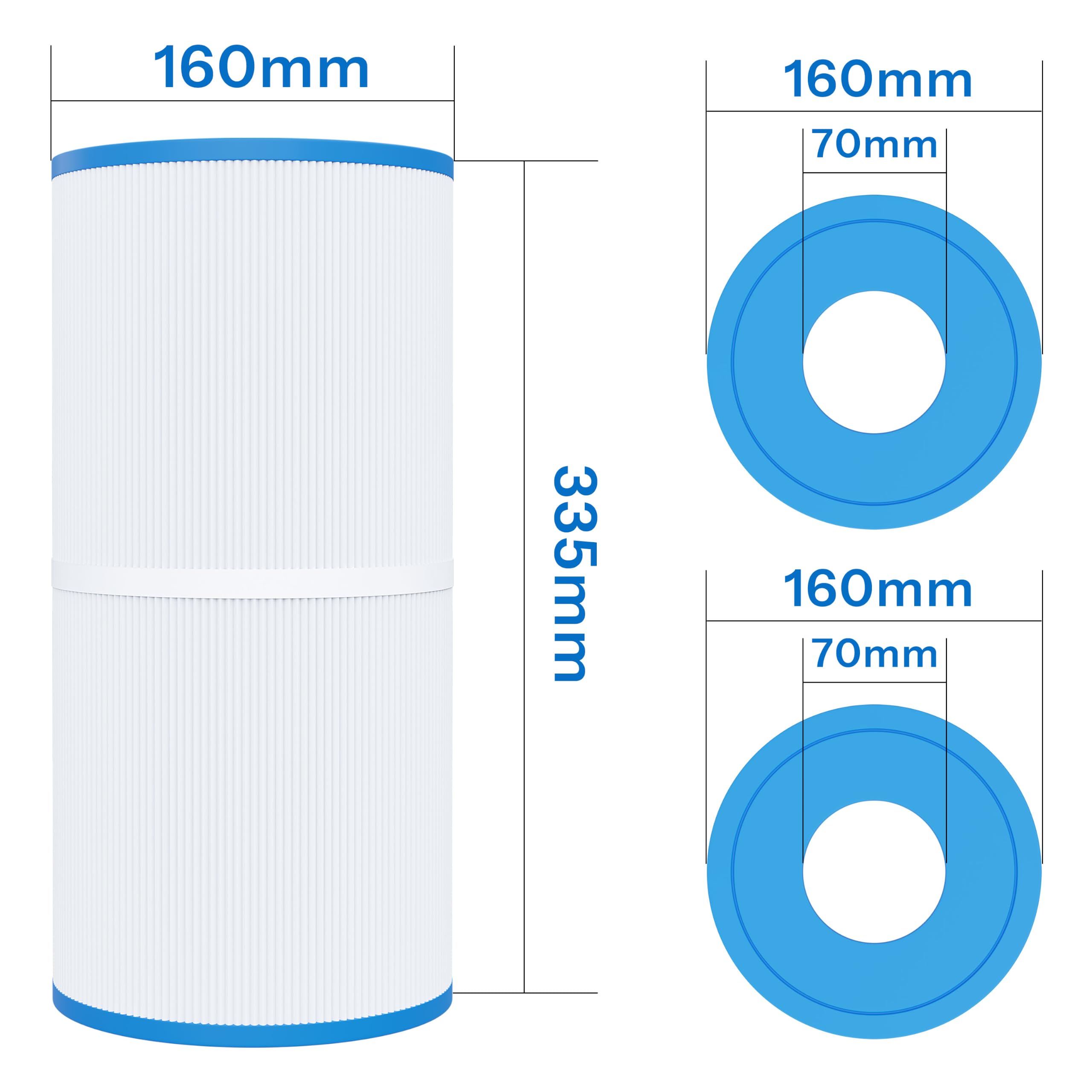 Filtro de spa de 35 pies cuadrados compatible con Superior Wellness