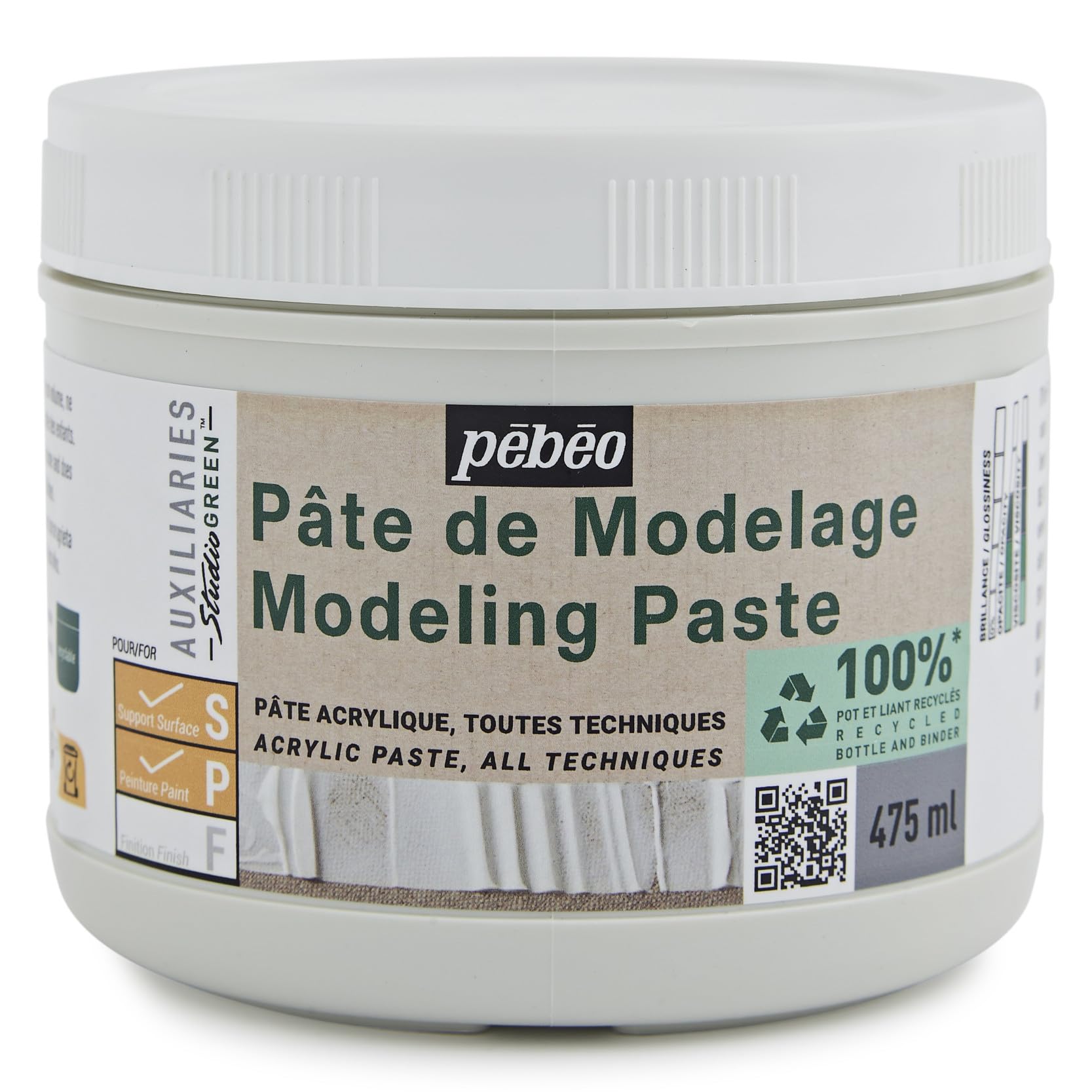 Pebeo Green Pébéo Studio Modelling Paste 475 Ml
