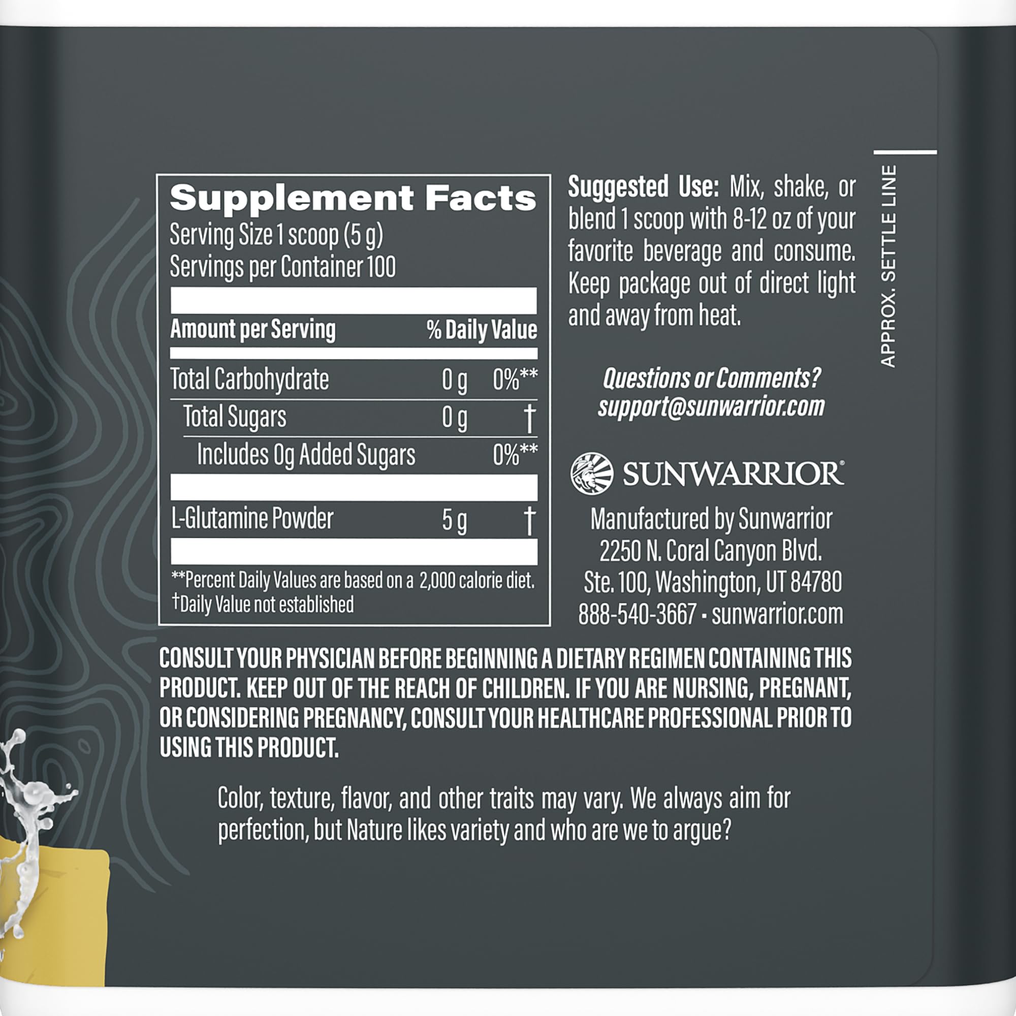 L-Glutamine Powder Glutamine Supplement Support Muscle Recovery Gut Health Support Reduce Soreness Amino Acids Boost Protein Synthesis Accelerates Recovery Post-Workout 100 Servings Unflavored - View #8