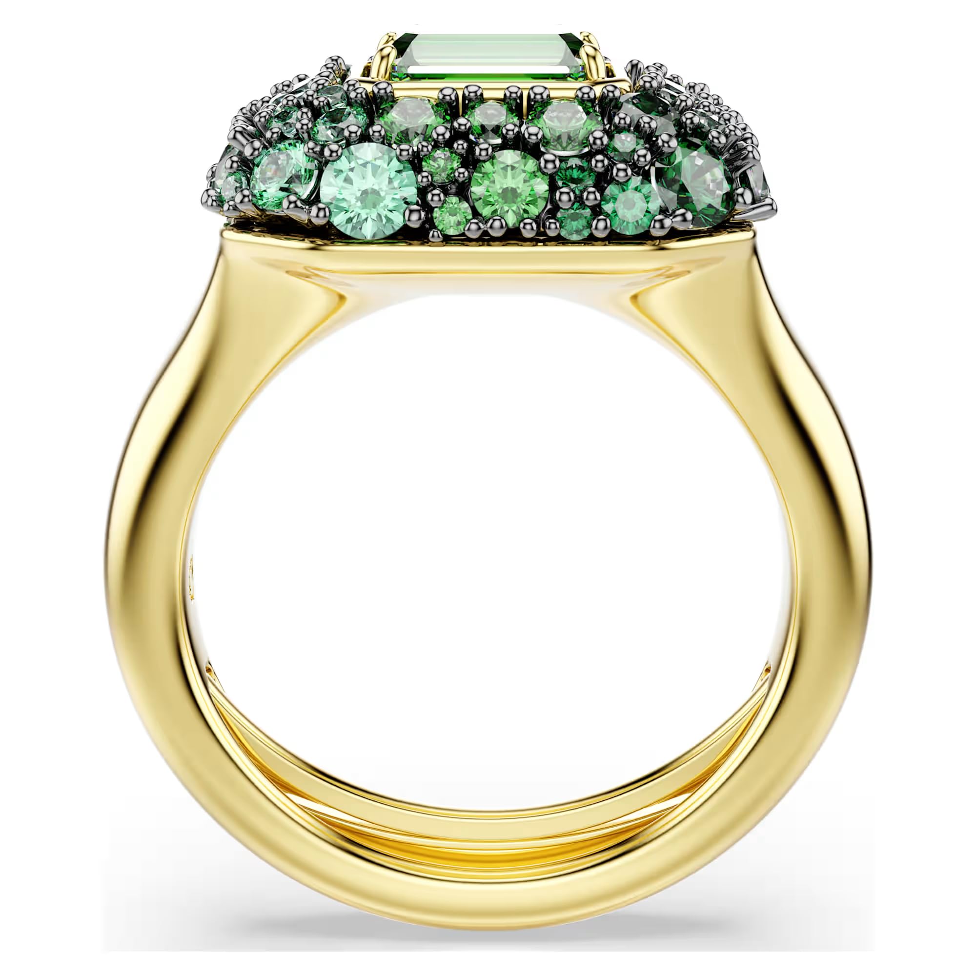 Bague Cocktail Sublima Taille octogonale Vert Finition or 18 carats