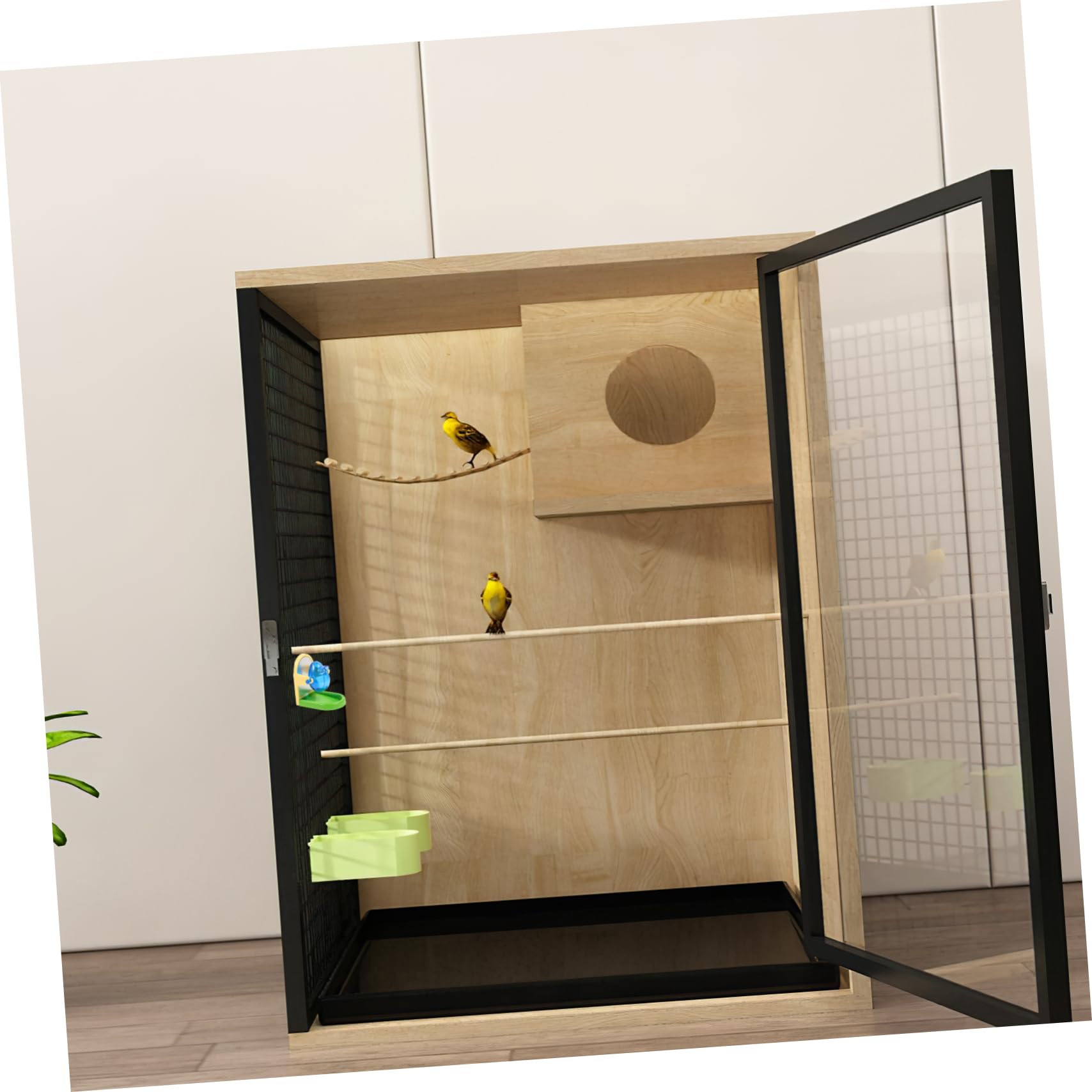 GALPADA Juguete de Entrenamiento para Pájaros y Loros, Fácil de Transportar y Almacenar, Fabricado en Metal y Plástico, Diseño Simple para Ejercicio y Desarrollo de Color Aleatorio