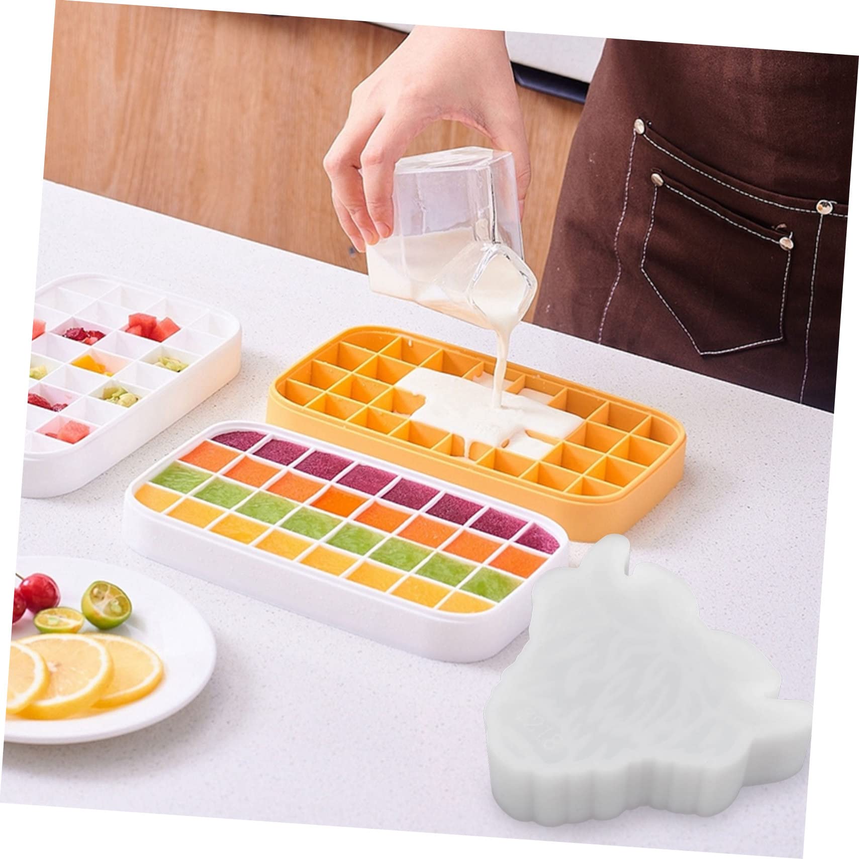 Lurrose 5pièces Moule à Bougie Silicone Forme De Tête De Bœuf Moule Pour Bougies Parfumées Et Dessous De Silicone Flexible Et Réutilisable Pour Créations Artisanales