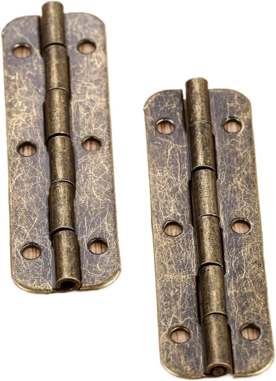 Frame Concealed Cabinet Door Hinge 10pcs Metal Cabinet Door Luggage Long Hinge Antique Bronze 6 Holes Use for Furniture Decoration