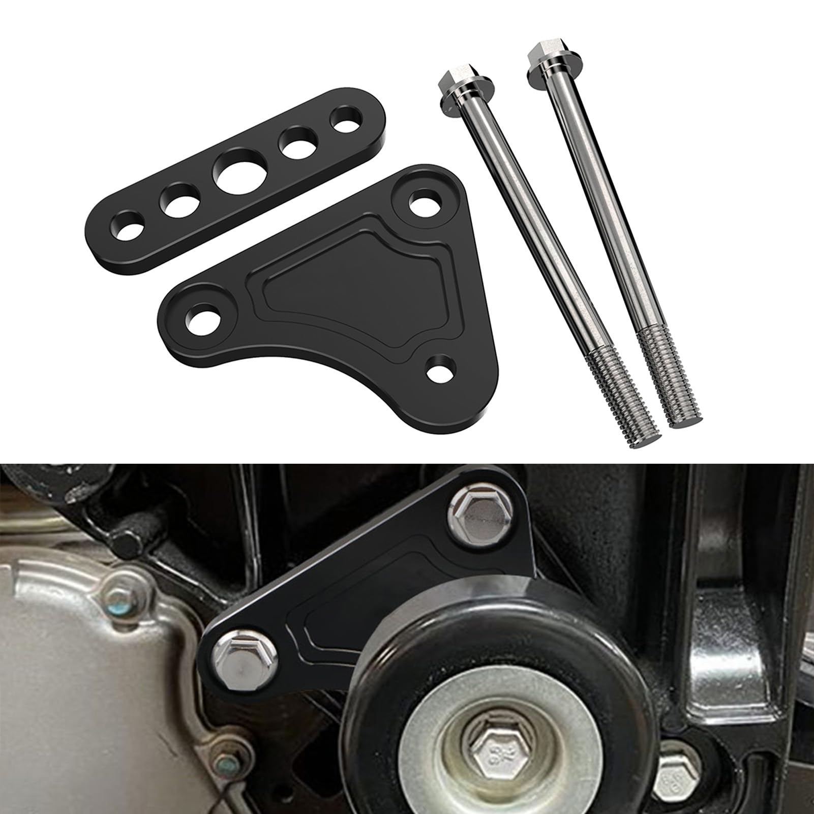 Kit De Soporte Y Polea Para Alternador Y Dirección Asistida De Montaje Bajo BEVINSEE - Aluminio CNC, Para Camiones LS