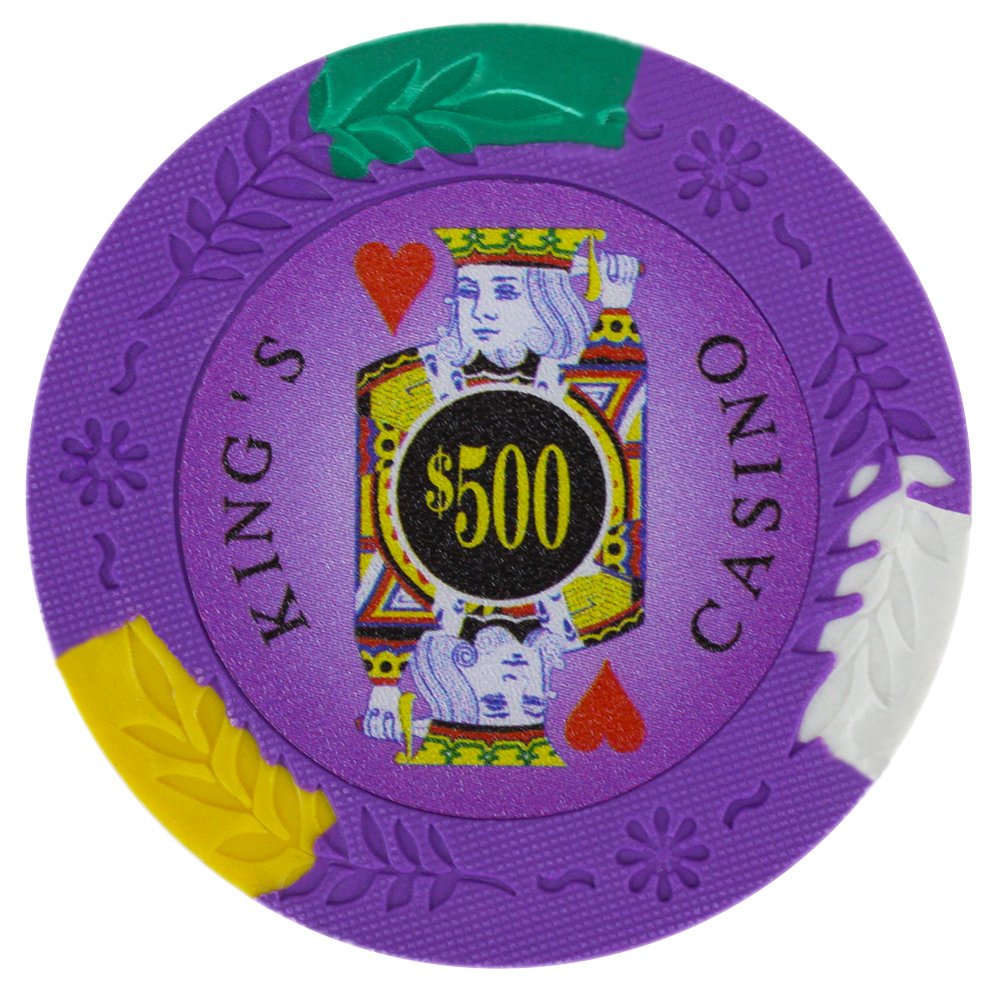 Brybelly King’s Casino Premium Poker Chip 14-gram Heavyweight Clay Composite – Pack of 50