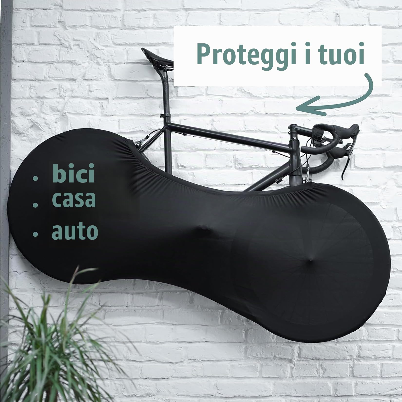 Telo Copri Bicicletta da Esterno Nero Copertura per Bicicletta Impermeabile Resistente Alle Intemperie Lavabile per Bici da Montagna Strada
