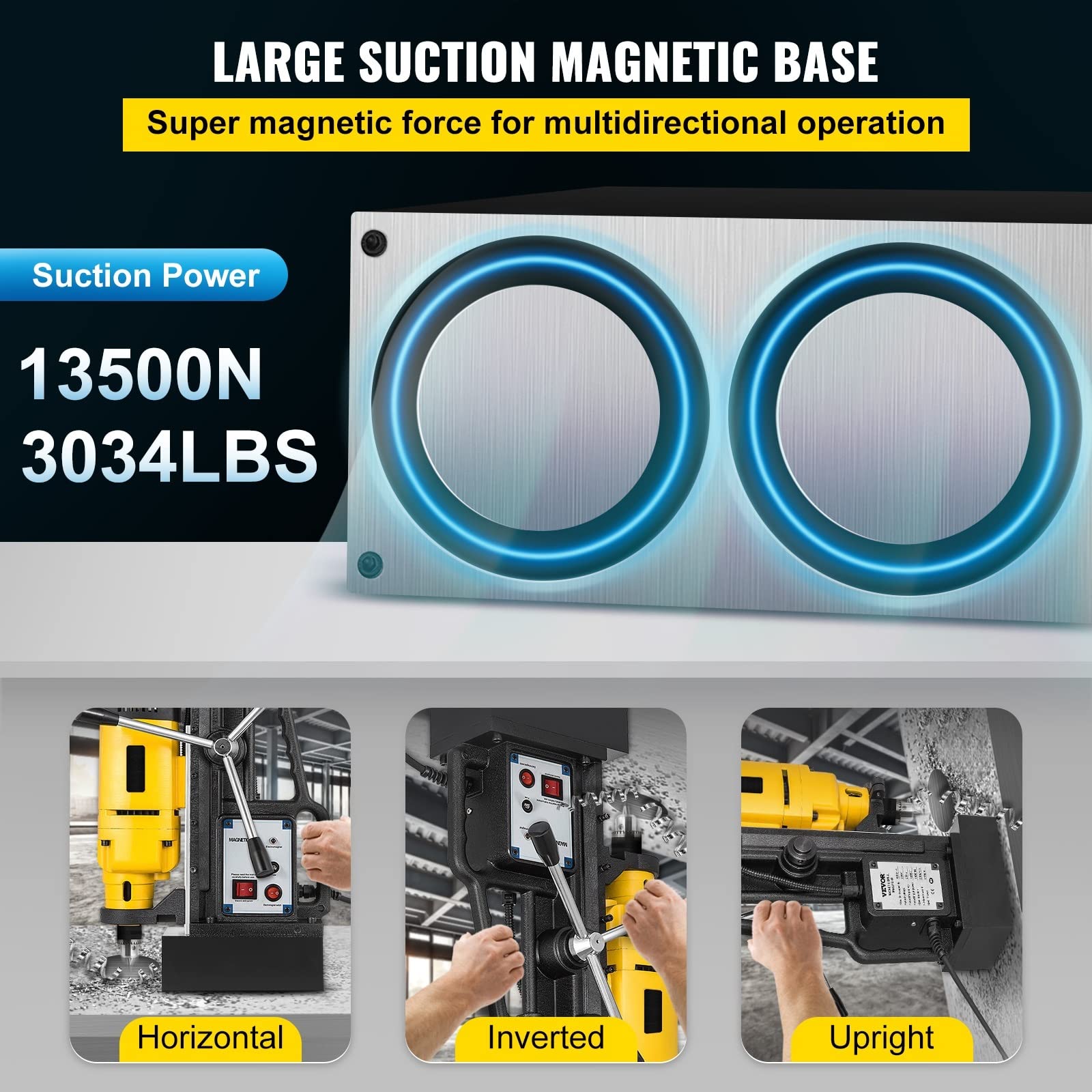 1200W wiertarka magnetyczna prasa 23mm nudne MB-23 elektryczna wiertnica stołowa do stukania wiertnica do inżynierii konstrukcja stalowa Materiały budowlane