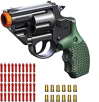 SCIERLOL Toy Revolver Gun Foam Blaster - Soft Bullet Shooter, No Reload Continuous Fire, Ages 14+ Gift