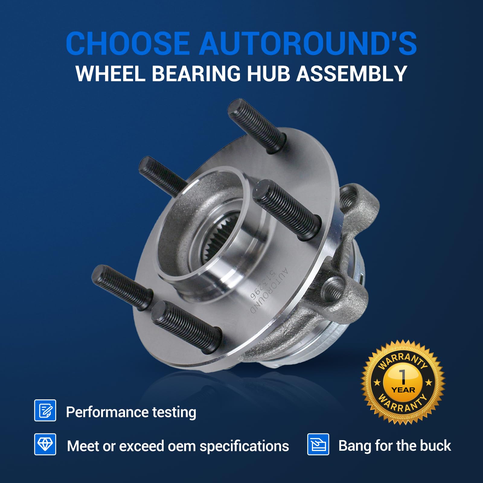 Amazon.com: Autoround 513296 Front Wheel Hub and Bearing