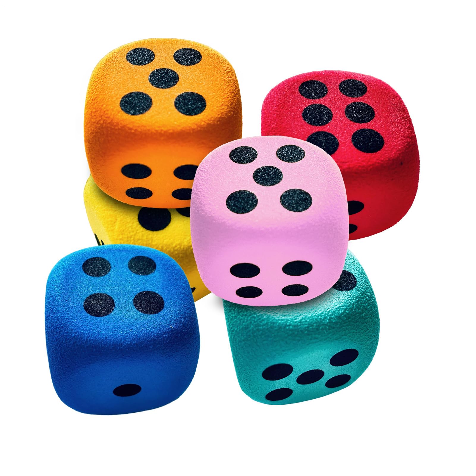 Grandi Dadi In Schiuma, 6 Dadi Colorati 4 cm, Giocattolo Sicuro Dai 3 Anni Per Scuola Casa Viaggi Famiglia Bambini Ragazzi Attività Educative