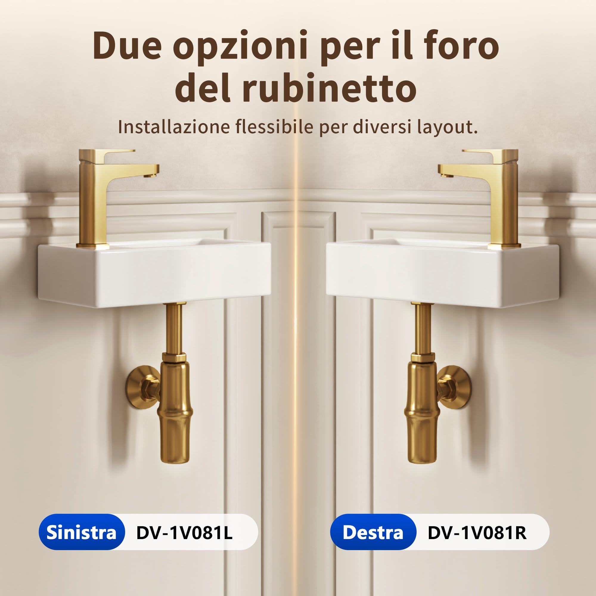 DeerValley - Piccolo lavabo da bagno rettangolare, 38 x 17,8 cm, montaggio a parete, per bagno, toilette, sospeso, design salva-spazio, facile da pulire, in ceramica nera opaca