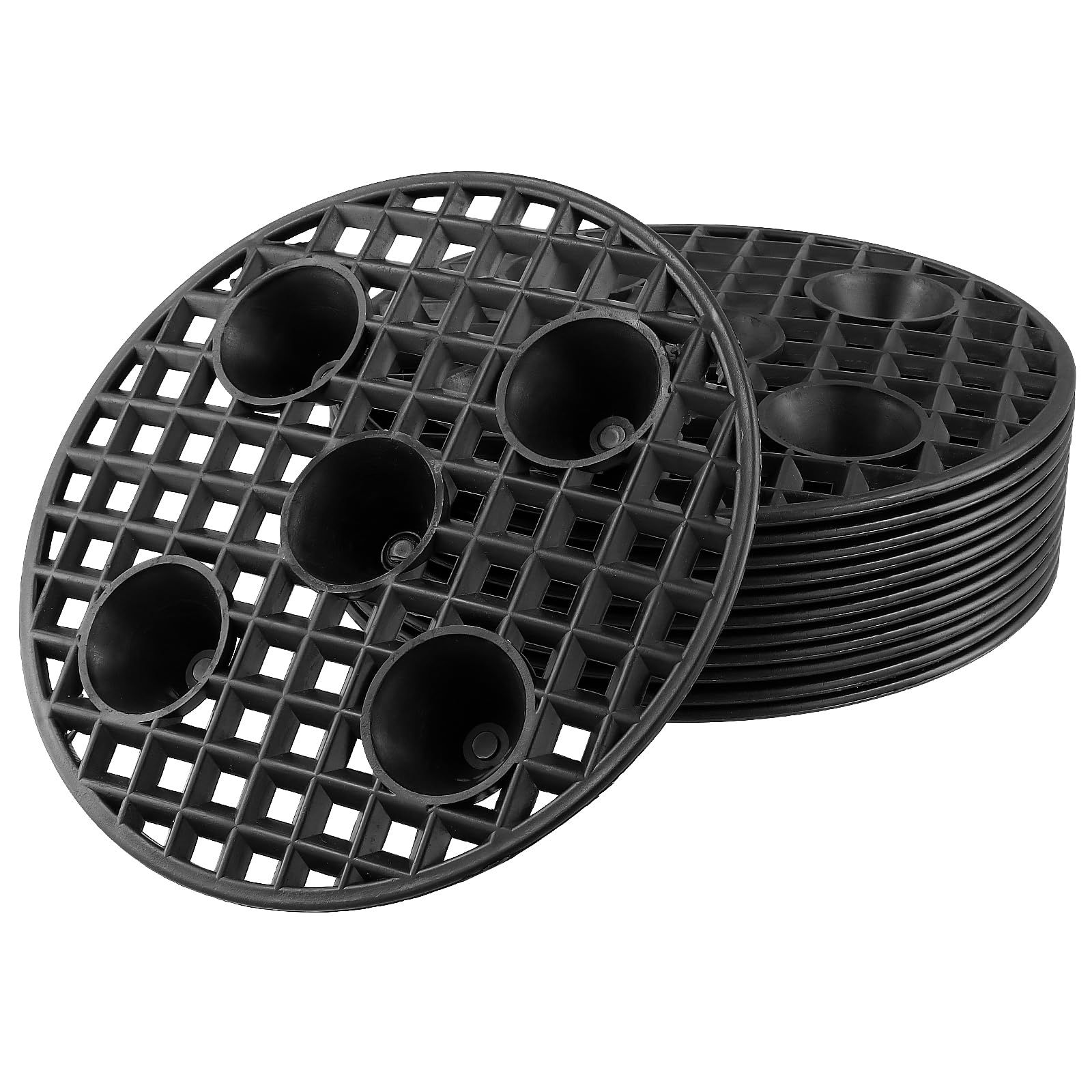 Drainmaster kratka na doniczki, okr?g?a, ochrona ro?lin, kratka drena?owa, z tworzywa sztucznego, do u?ytku wewn?trz i na zewn?trz, do ogrodu, 12 sztuk