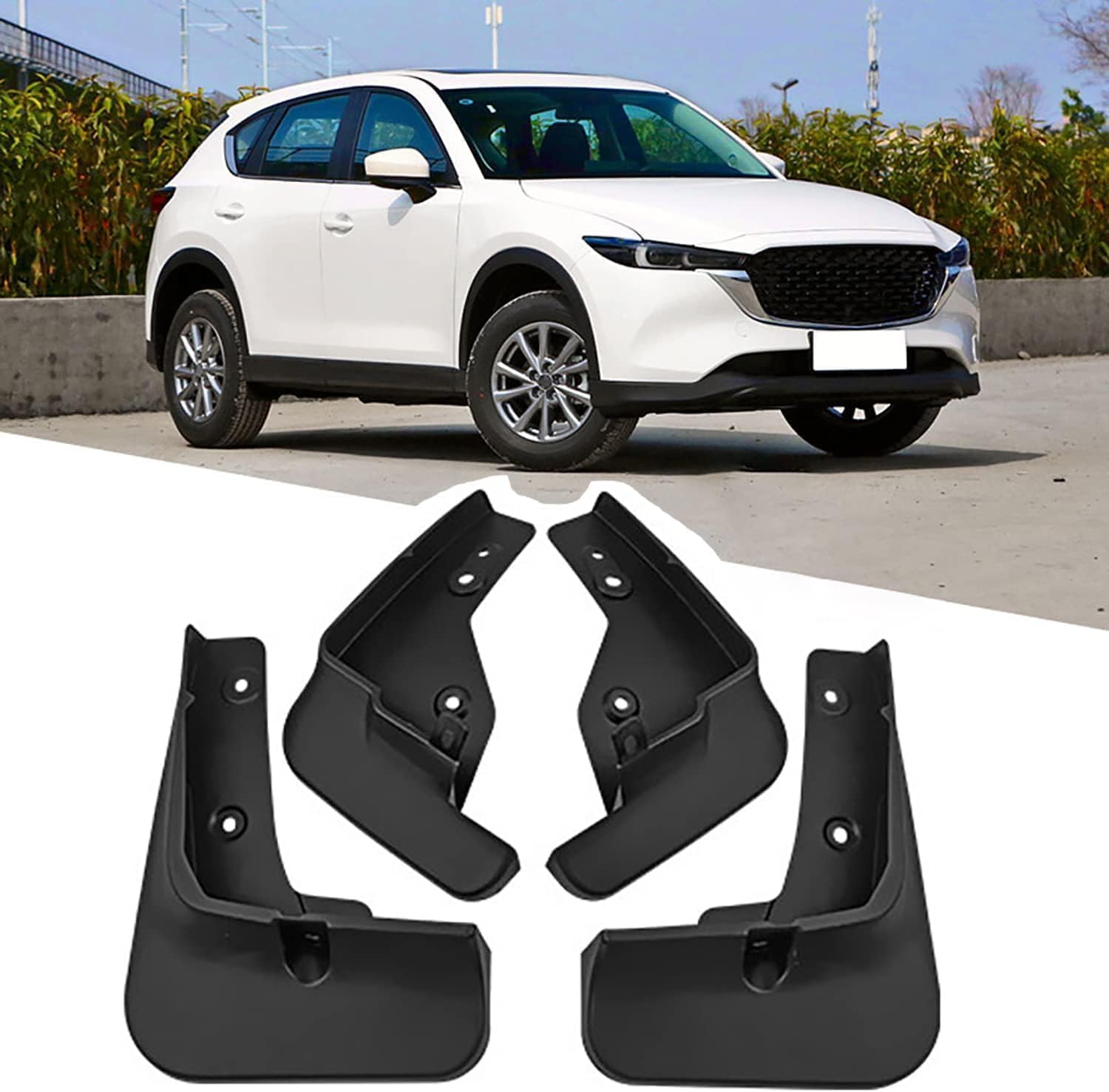 Guardabarros Mazda CX-5 2022-2023: faldillas de coche para protección de neumáticos