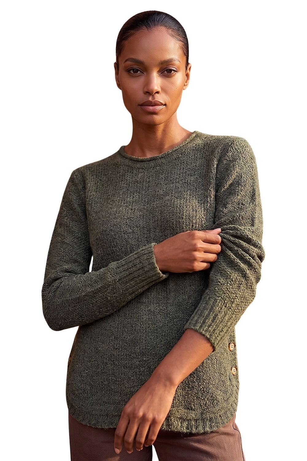Roman - Women's Jumper - Size 12 - Khaki