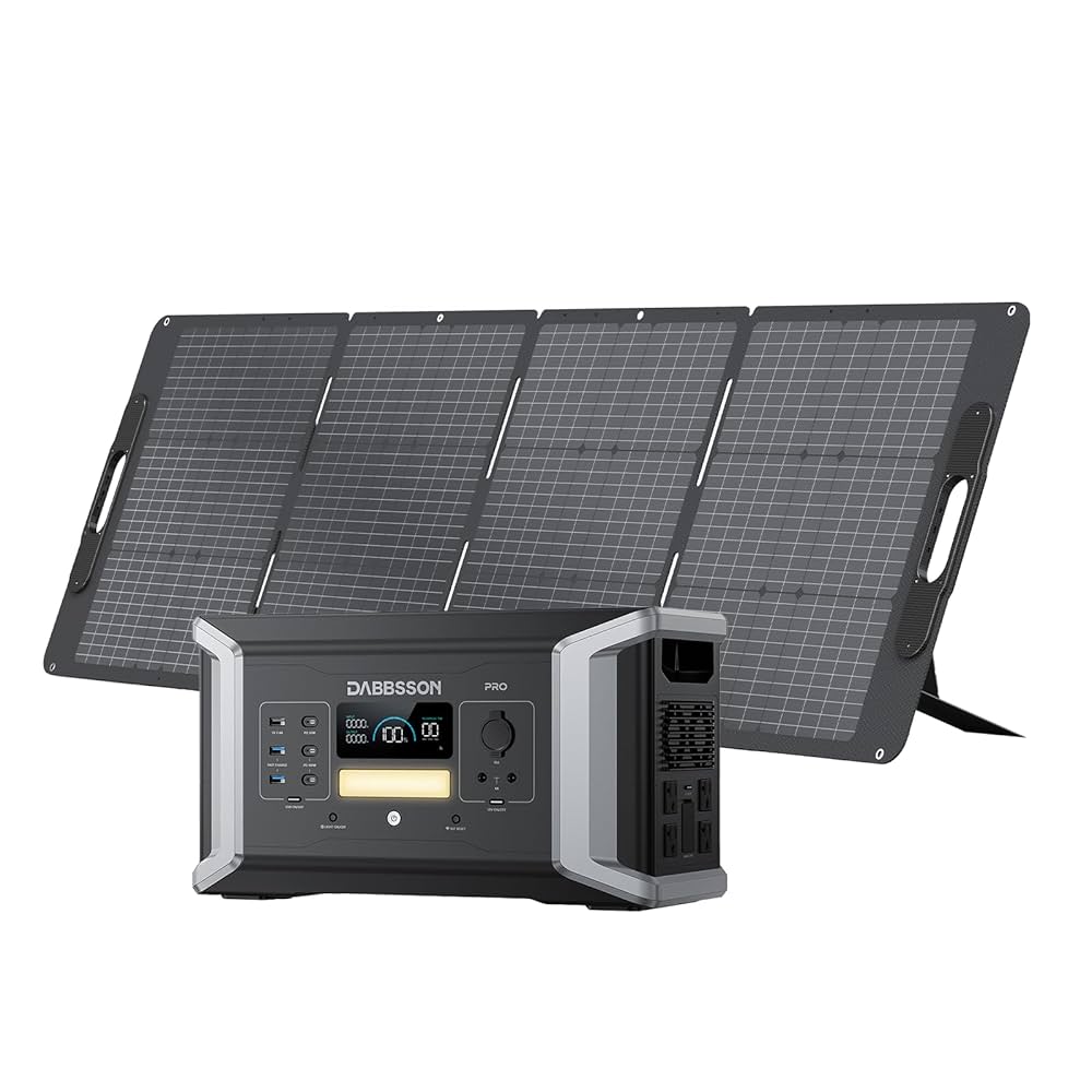 Amazon.co.jp: Dabbsson ポータブル電源 1000Pro + 210Wソーラー