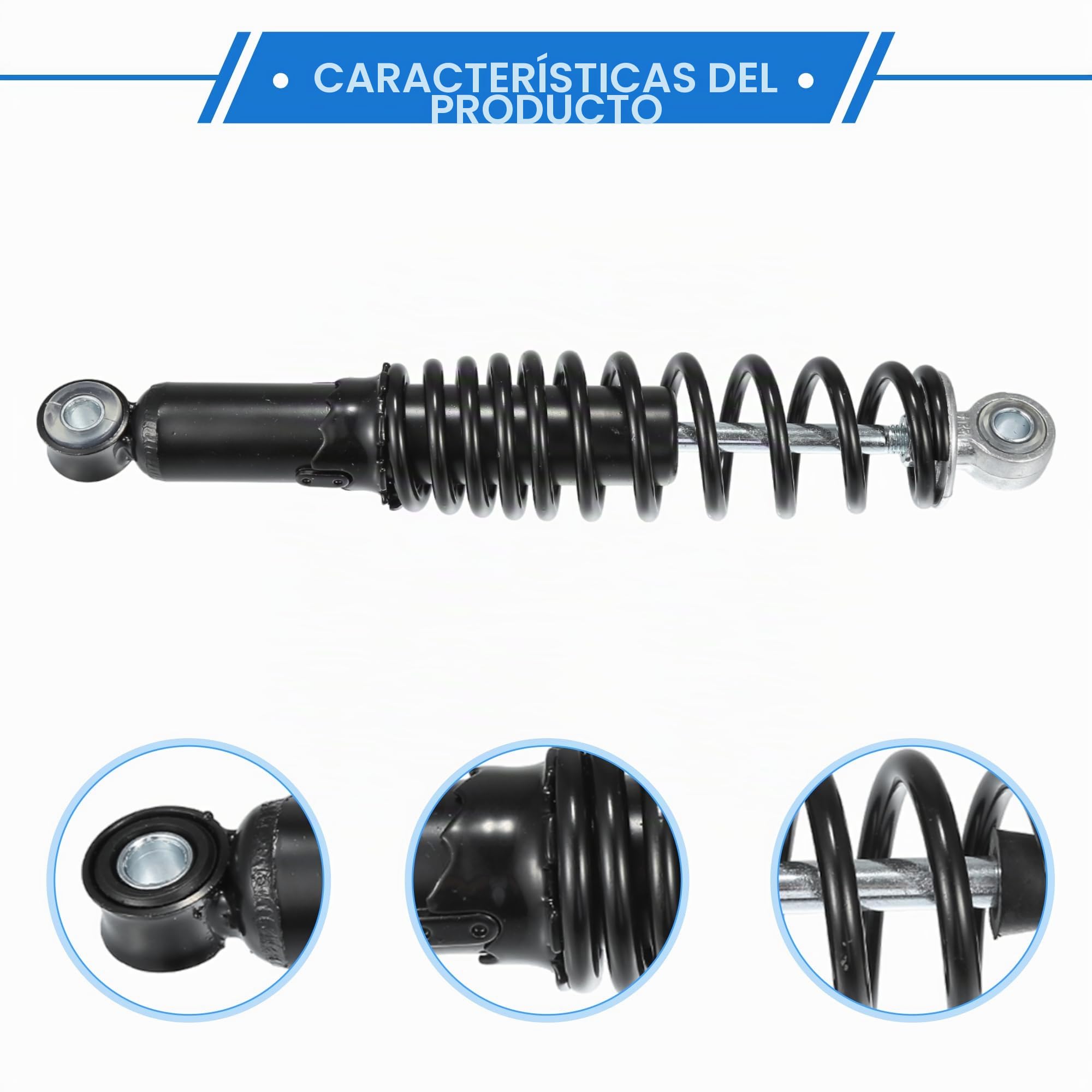Amortiguadores Traseros De Suspensión Para Moto 1 Par Universal | Material: Acero Y Aluminio, Tamaño: 320X56Mm, Centro Ojo: 290Mm, Montaje: 10Mm, Suspensión: 1200Lbs, Ajuste Universal
