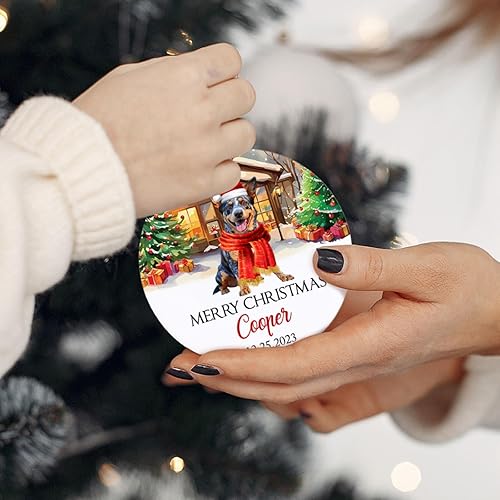 Miniatura 71 de Adorno personalizado para árbol de Navidad de perro Chow Chow, regalo único de Navidad negro para los amantes de los perros Adorno negro Chow Chow