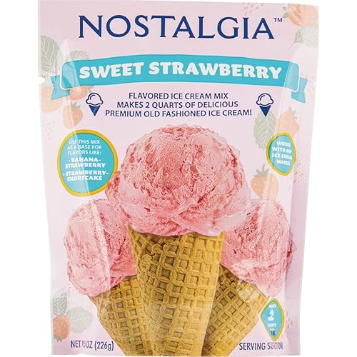 NOSTALGIA Mezcla de helados de fresa