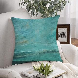 Decorative Pillow Cover Cushion Cover Dabs Oil Abstractionism Meditation Cool On Dark Summer Rest Canvas Granular Abstract Design Stains Soft Square Pillowcase for Sofa Living Room 16x16 Inch