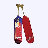 Vista 4 de Pictor Gift Myth and Hero - Juego de marcapáginas decorativo de 4 piezas, obras de arte de metal prensado con parte trasera de gamuza