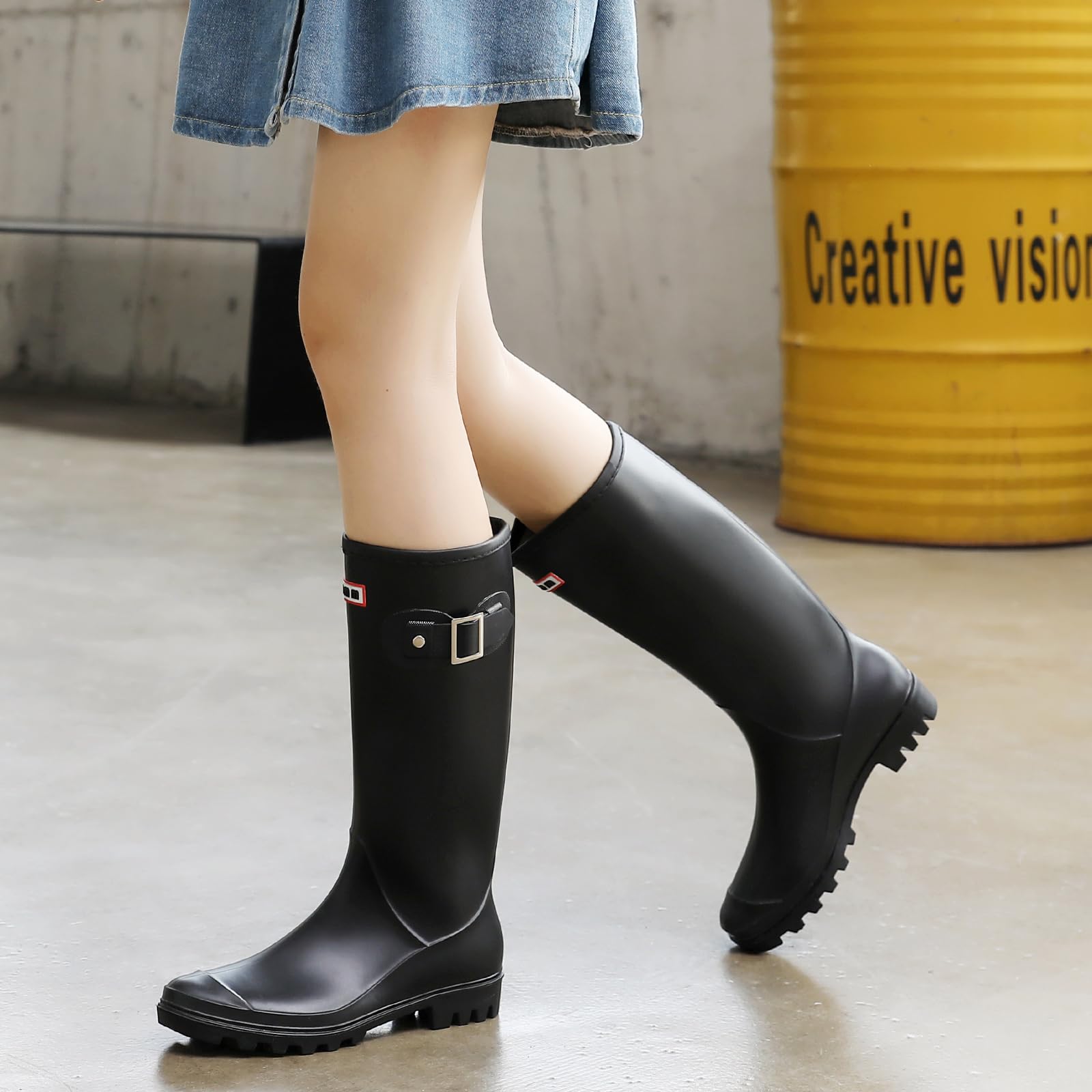 Botas De Agua Impermeable Mujer Al Aire Libre Caucho Calzado