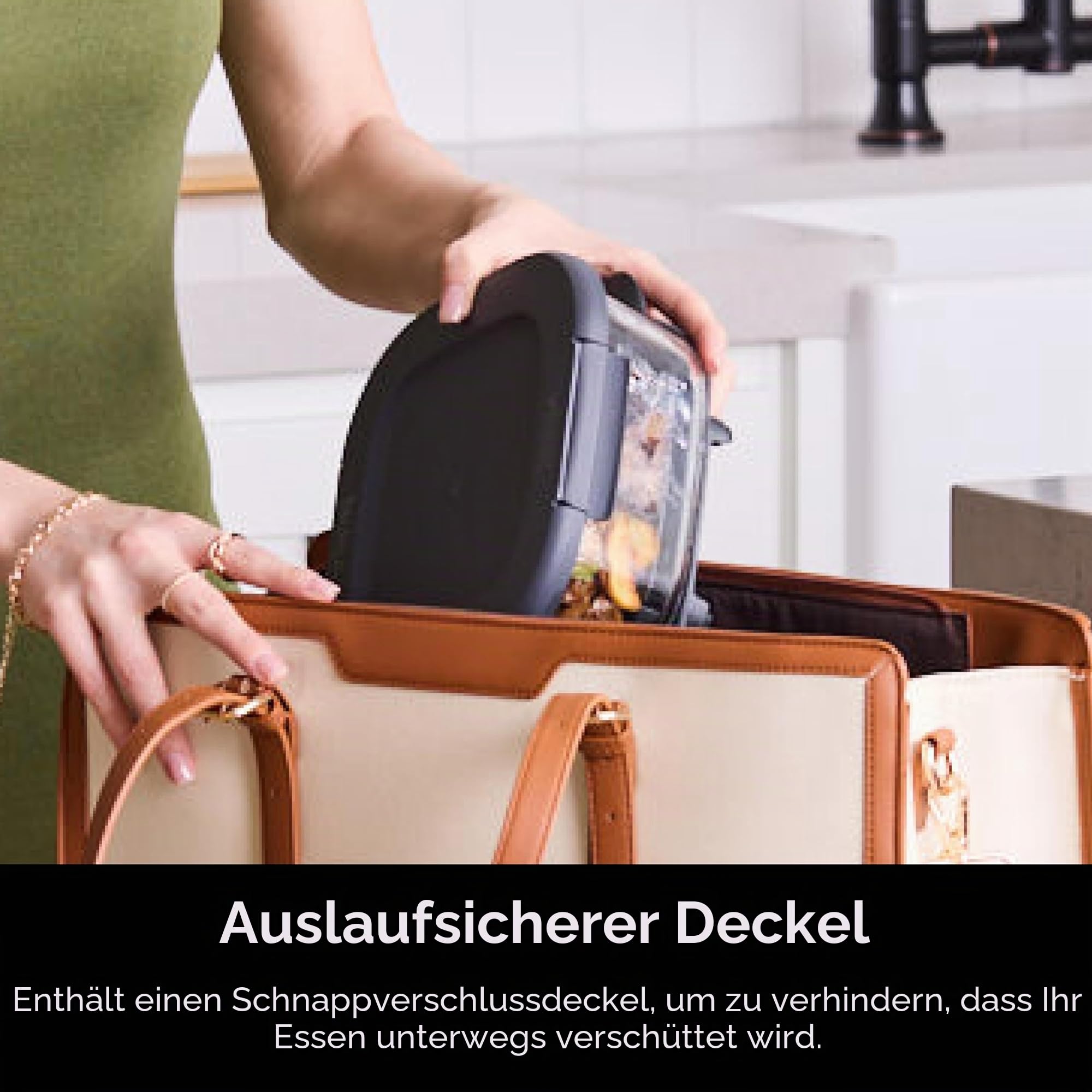 Ninja TempWare Glasbehälter mit auslaufsicherem Aufbewahrungsdeckel, kompatibel Crispi tragbares Kochsystem, mikrowellen-, gefrier- und spülmaschinenfest, PFAS-freie Glaskochfläche | 250 °C, PFAS- und PTFE-frei, mikrowellen-, gefrier- und spülmaschinenfes
