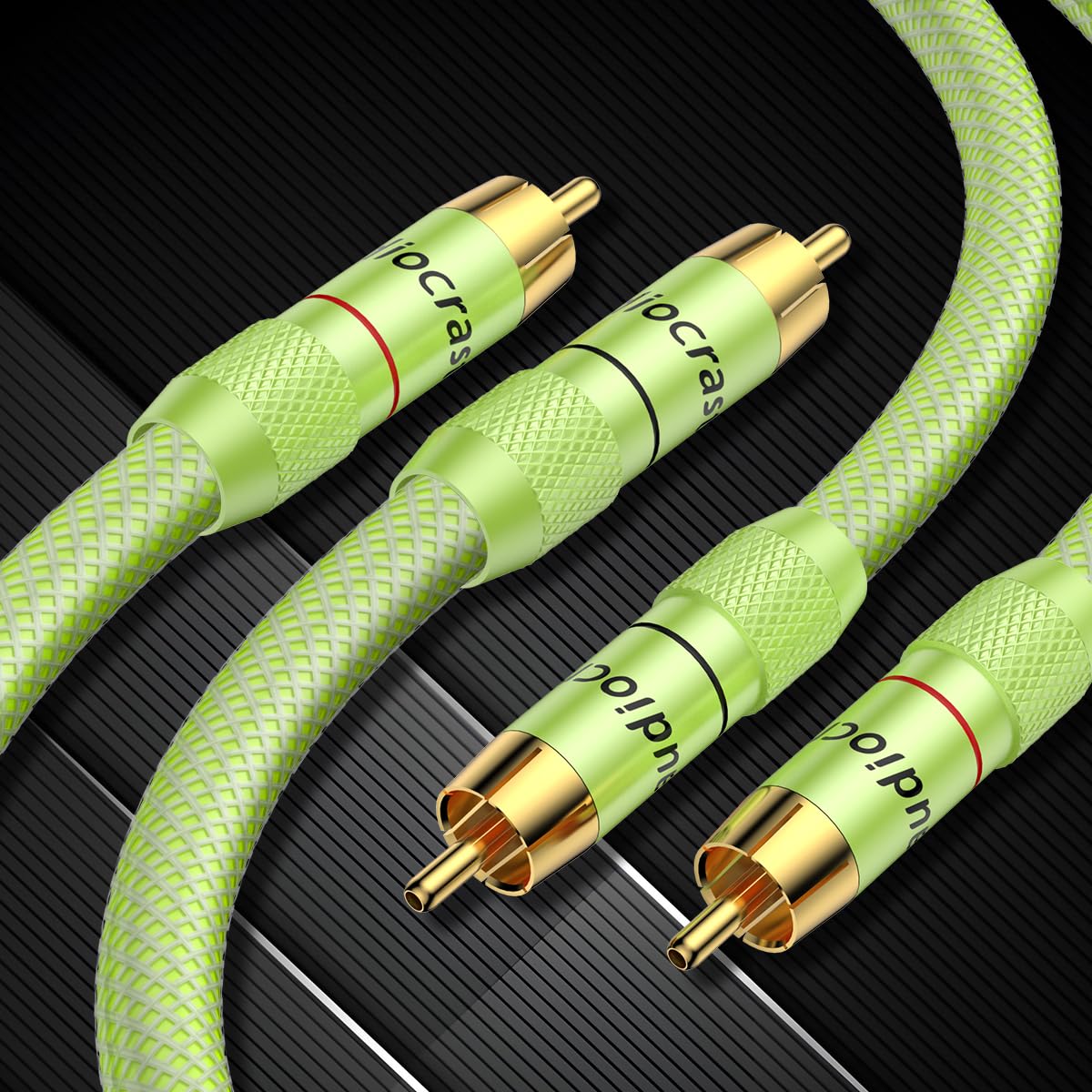 A51 Hi-end 6 N Cuivre OFC RCA câble d'interconnexion avec 2 Câble audio RCA vers RCA HiFi 1M