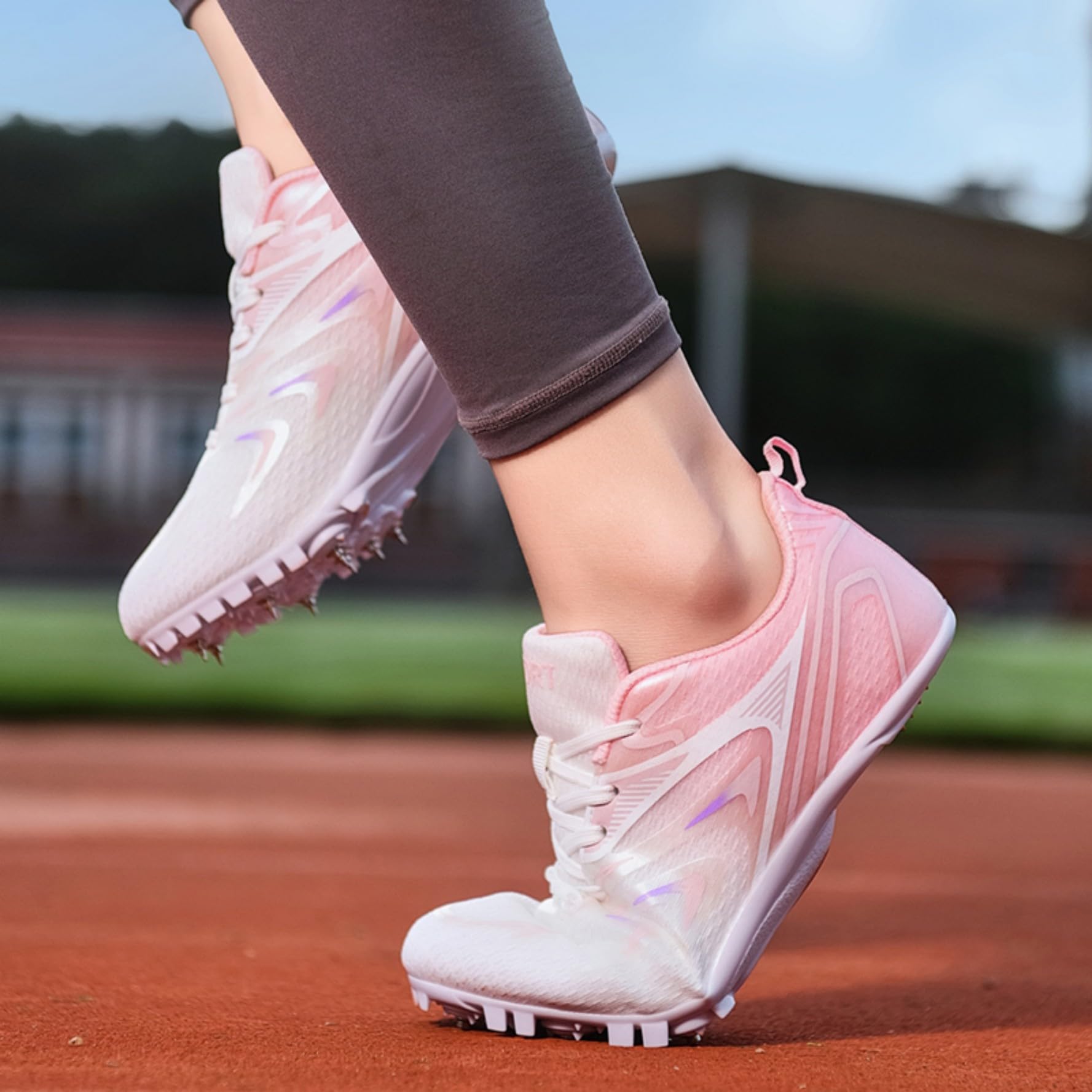 Leichtathletik Spike Schuhe Herren Jugendliche Anti-Rutsch Unisex Leichtathletik Schuhe Atmungsaktive Running Sneakers Sprint Jumping Race Training Schuhe