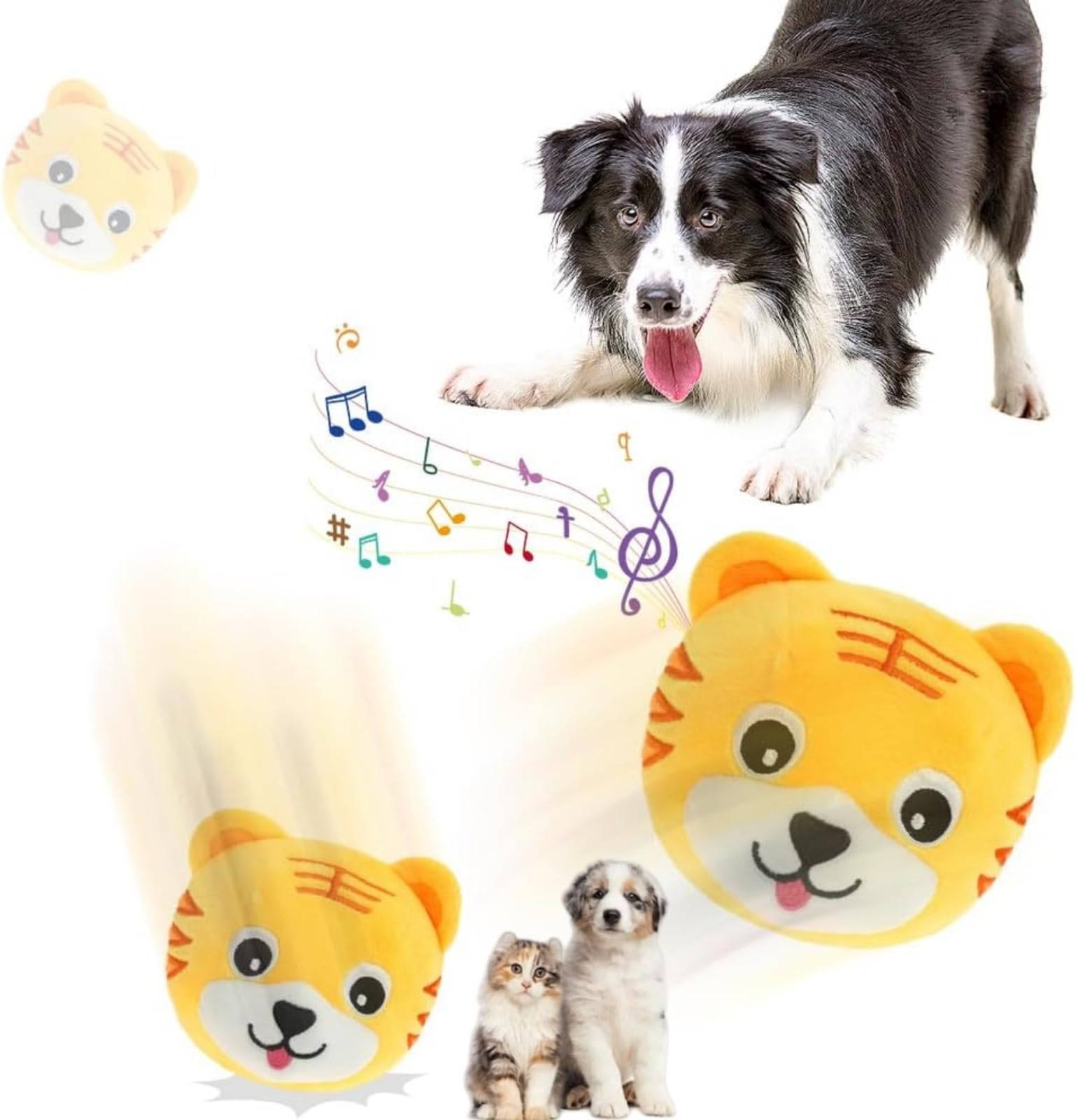 2025 New Active Moving Pet Plush Toy Interactive Dog Toys, Electronic, Talking Moving Jumping Pig Dancing Ball, Washable Cartoon Squeaky Pig Dog,For Cat And Dog Pets
