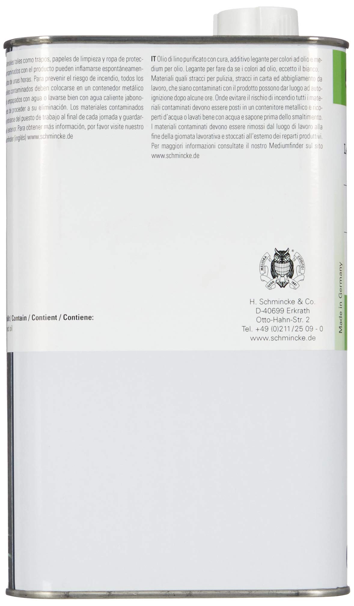 Schmincke Leinöl, gereinigt, 1000 ml