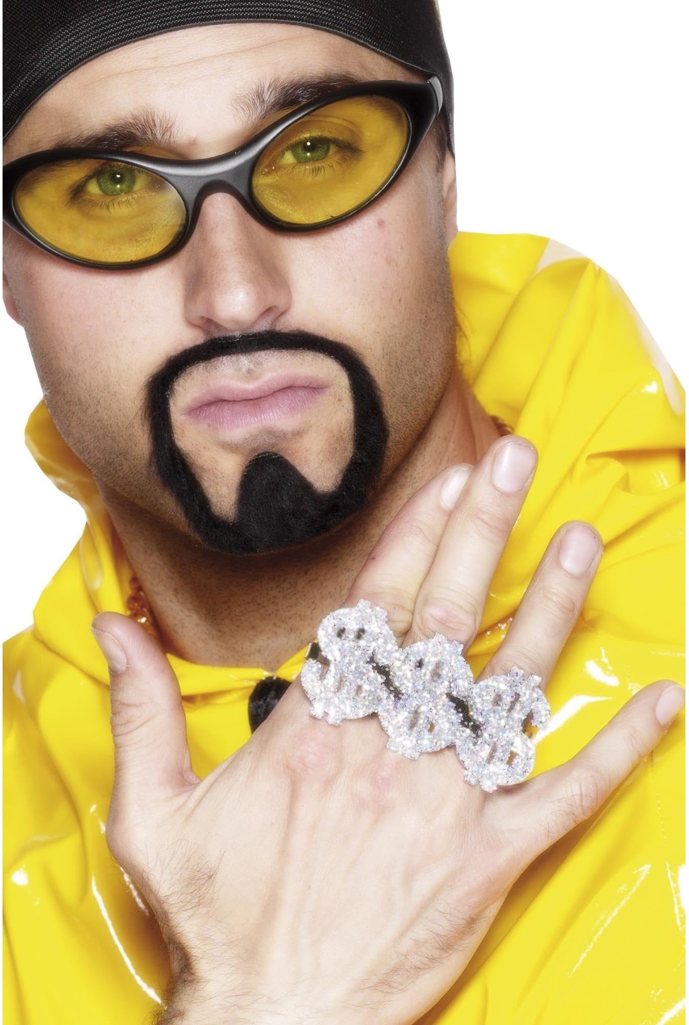 3 in 1 Dollar Rapper Ring, Silver Halloween