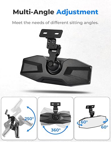 Miniatura 3 de KEMIMOTO Rear view Mirror Compatible with CFMOTO UFORCE 1000/1000 XL/600 & Polaris Ranger 1000 XP 900 500 570 / Crew, Features Stable Top Mounting